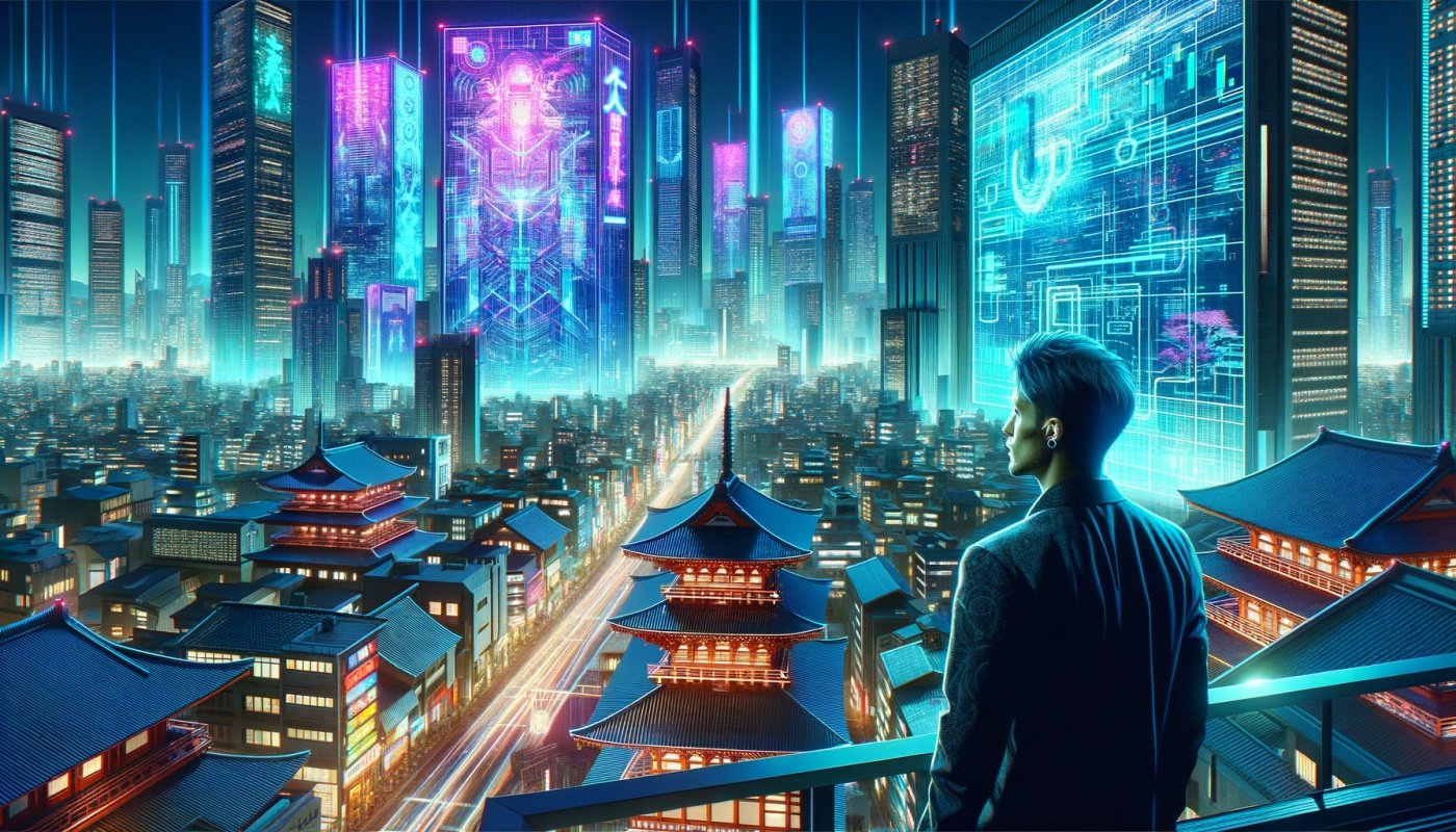 cyberpunk, futurismo, diseño digital, neón, distopía tecnológica, retrofuturismo, alta tecnología, interfaz de usuario, neotokio, transhumanismo, UDAX Universidad, Licenciaturas en Línea, educación a distancia, Licenciatura en Diseño y Comunicación Digital