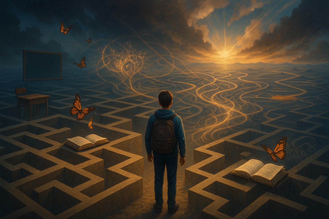 pedagogía de la complejidad, educación para la incertidumbre, pensamiento sistémico, aprendizaje adaptativo, entornos VUCA, educación transformadora, pensamiento crítico, UDAX Universidad, Licenciaturas en Línea, educación a distancia, Licenciatura en Pedagogía