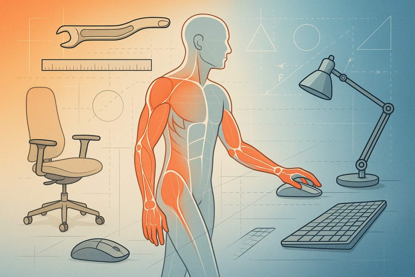 ergonomía, diseño ergonómico, herramientas, equipos, biomecánica, antropometría, diseño universal, factores humanos, ingeniería industrial, UDAX Universidad, educación a distancia, licenciaturas en línea