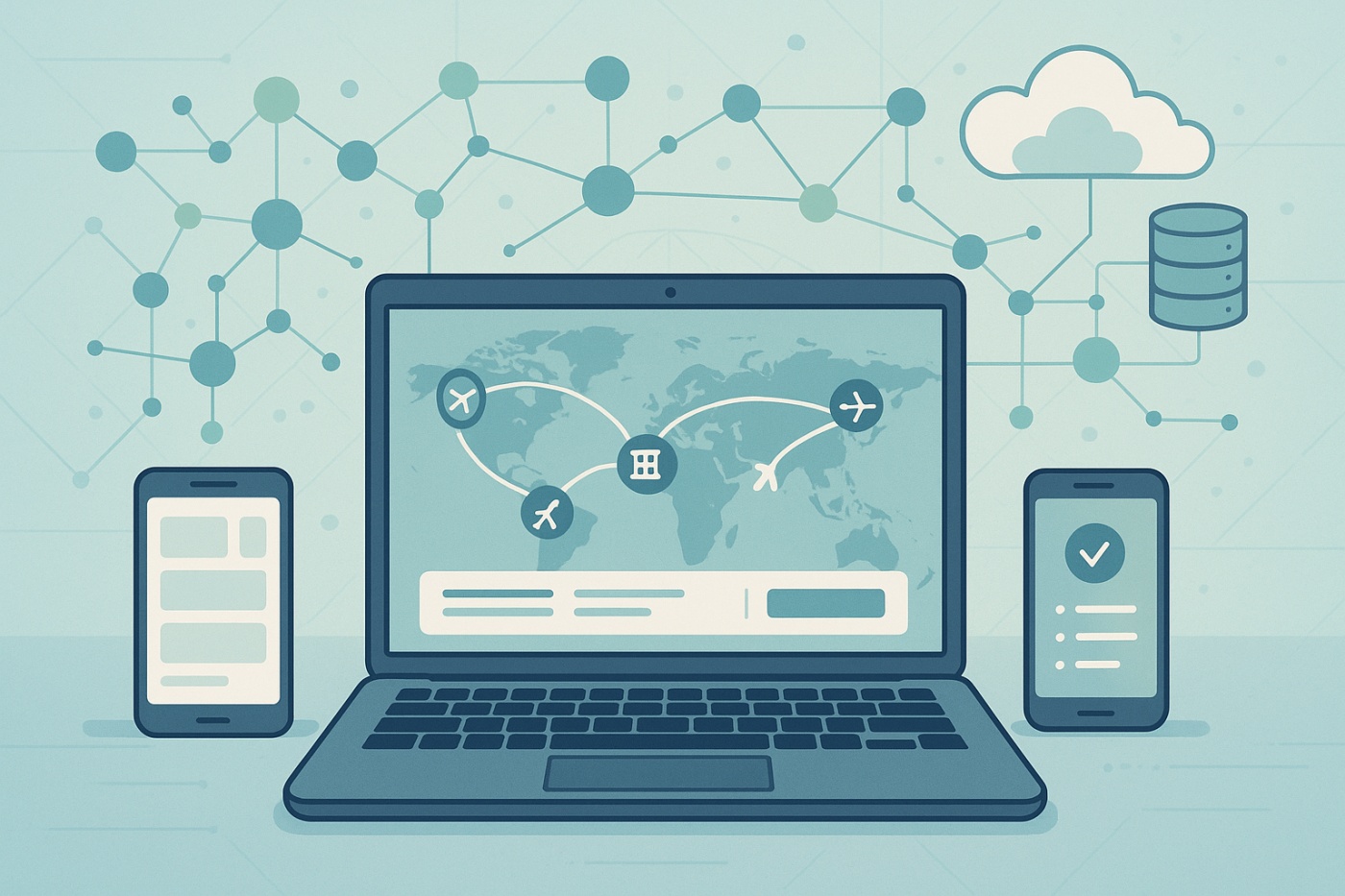 desarrollo de software turístico, sistemas de distribución global, inteligencia artificial en turismo, arquitecturas de microservicios, APIs turísticas, machine learning, realidad virtual, seguridad cibernética, DevOps, big data, UDAX Universidad, Licenciaturas en Línea, educación a distancia, Licenciatura en Sistemas Computacionales