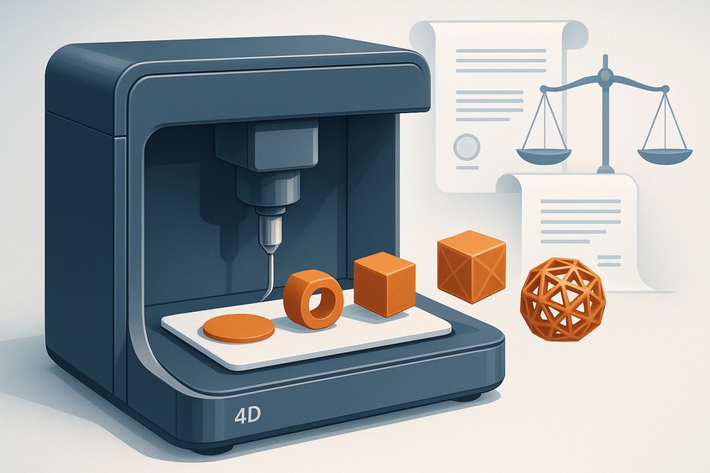 impresión 4D, alimentos transformables, derecho alimentario, regulación sanitaria, seguridad alimentaria, biomateriales programables, etiquetado dinámico, responsabilidad legal, novel foods, UDAX Universidad