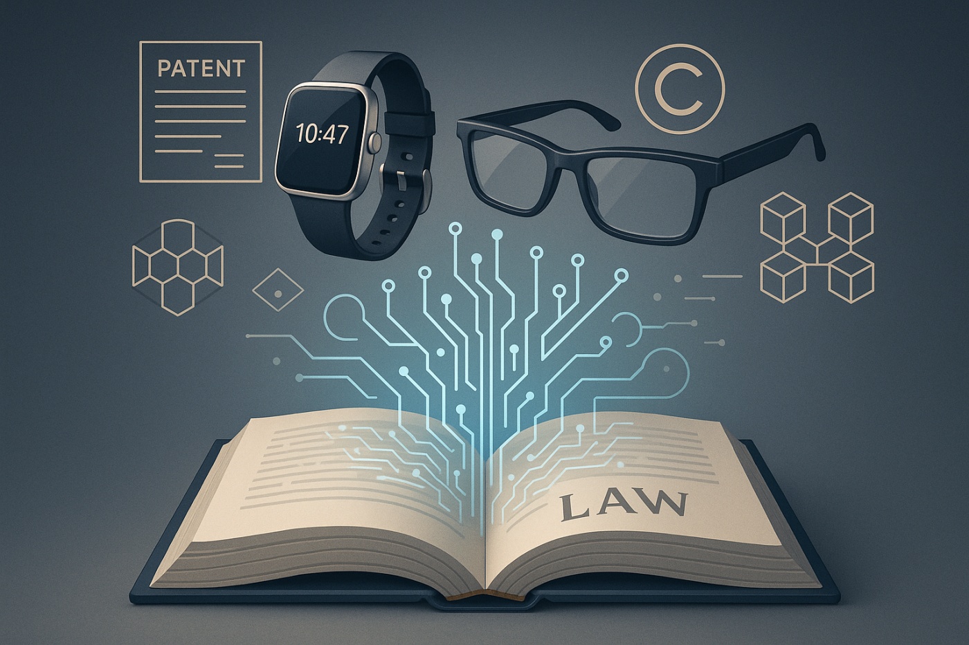 propiedad intelectual, wearables, derecho tecnológico, patentes, dispositivos vestibles, innovación digital, UDAX Universidad, Licenciaturas en Línea, educación a distancia, Licenciatura en Derecho