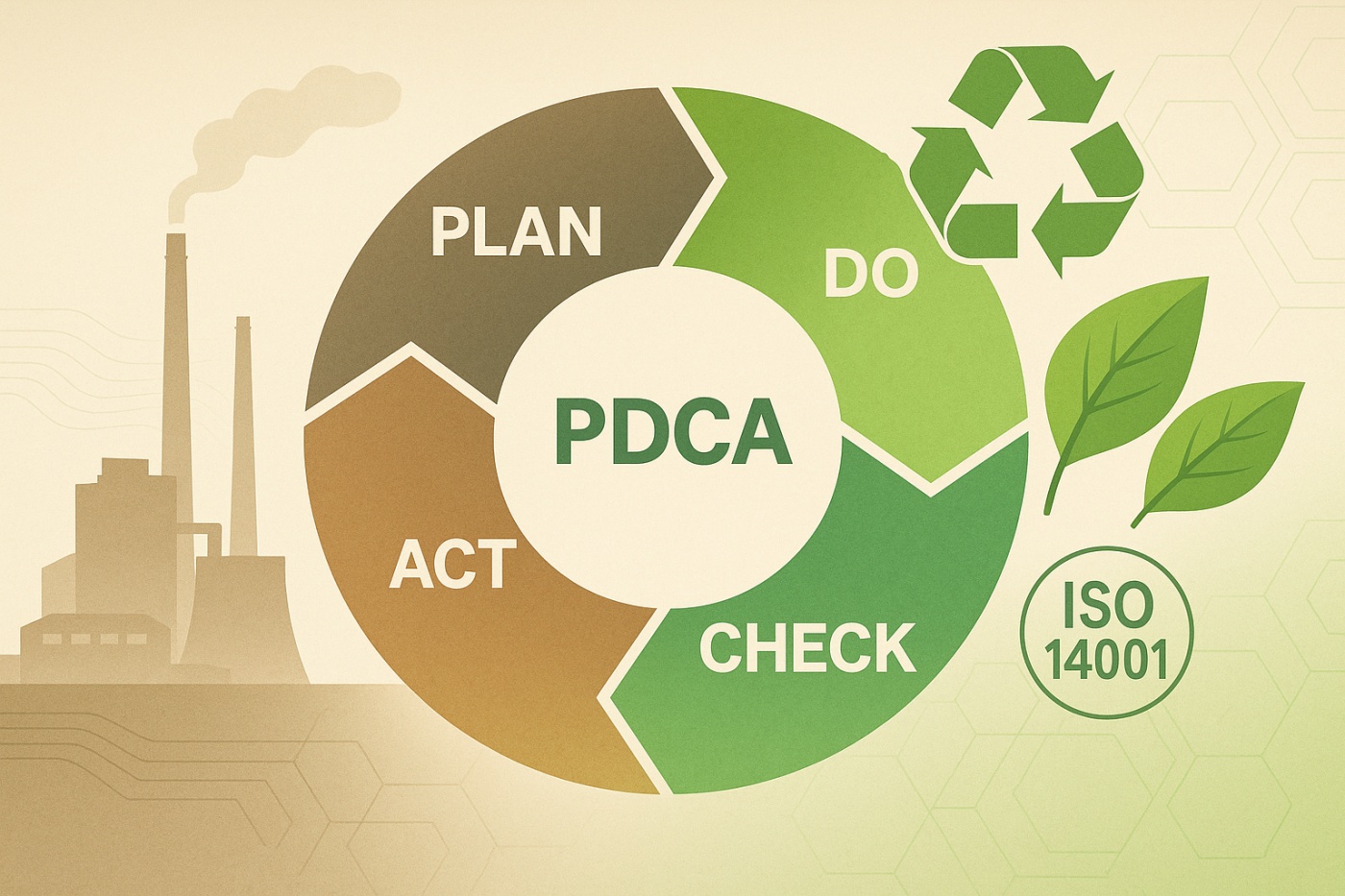 ISO 14001, sistemas de gestión ambiental, sostenibilidad empresarial, certificación ambiental, mejora continua, gestión de riesgos ambientales, política ambiental, diagnóstico ambiental, PDCA, impacto ambiental