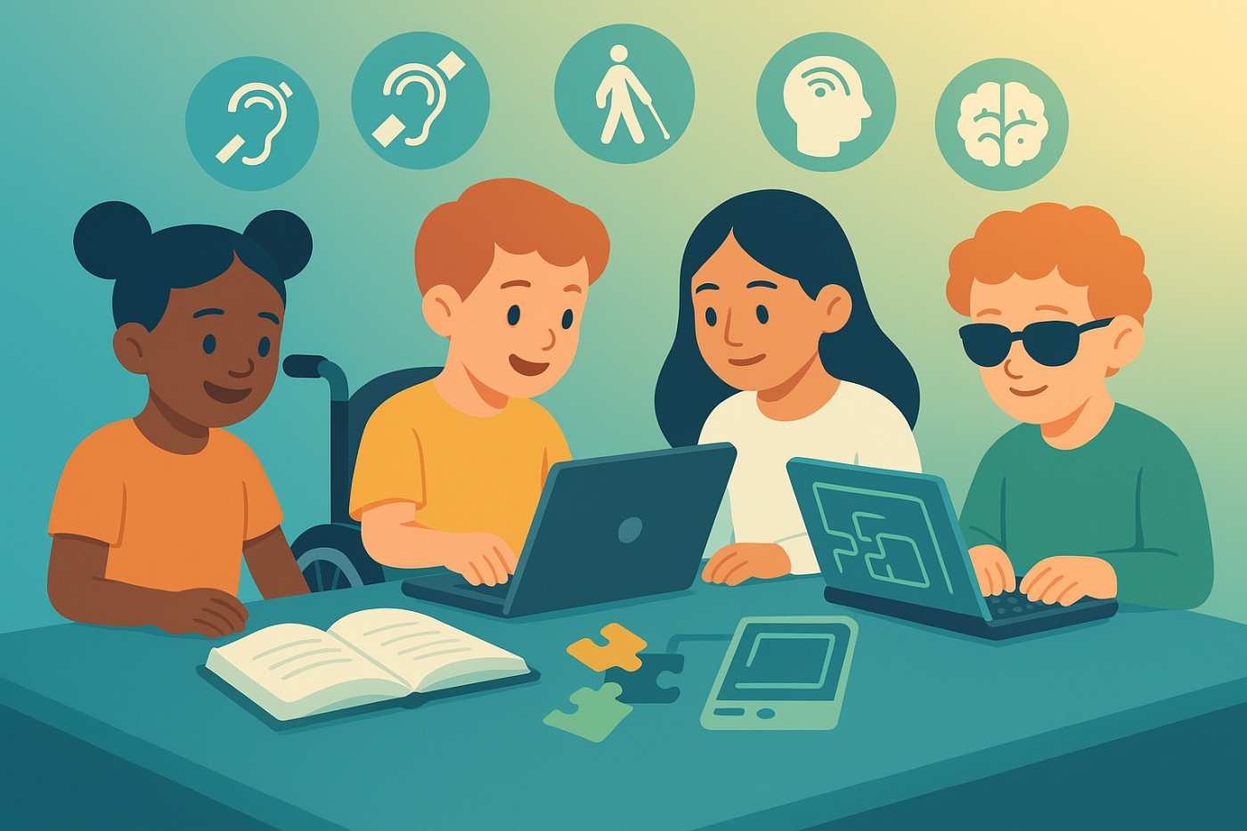 pedagogía de la diversidad funcional, educación inclusiva, diseño universal para el aprendizaje, adaptaciones curriculares, tecnología asistiva, formación docente inclusiva, neurodiversidad, accesibilidad educativa